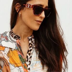 New! Valentino Bordeaux Sunglasses with Gold Accents, V DUE VLS 103B, Authentic